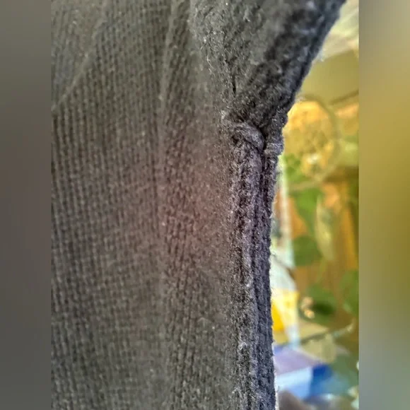 NWT FREE PEOPLE Oversized Black Waffle-Knit Slouchy Sweater • V-Neck • Fit S–3XL - Picture 6 of 13